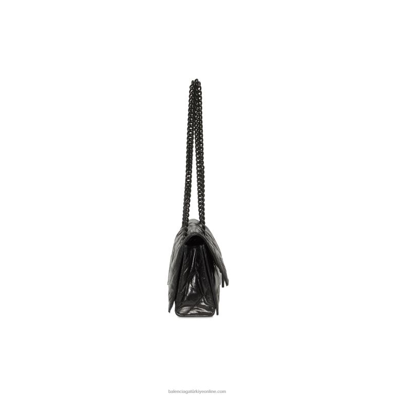 siyah DBJ0F485 kadın küçük zincir çanta kapitone ezmek Balenciaga