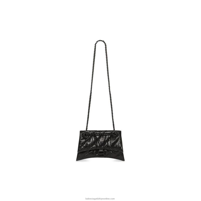 siyah DBJ0F485 kadın küçük zincir çanta kapitone ezmek Balenciaga