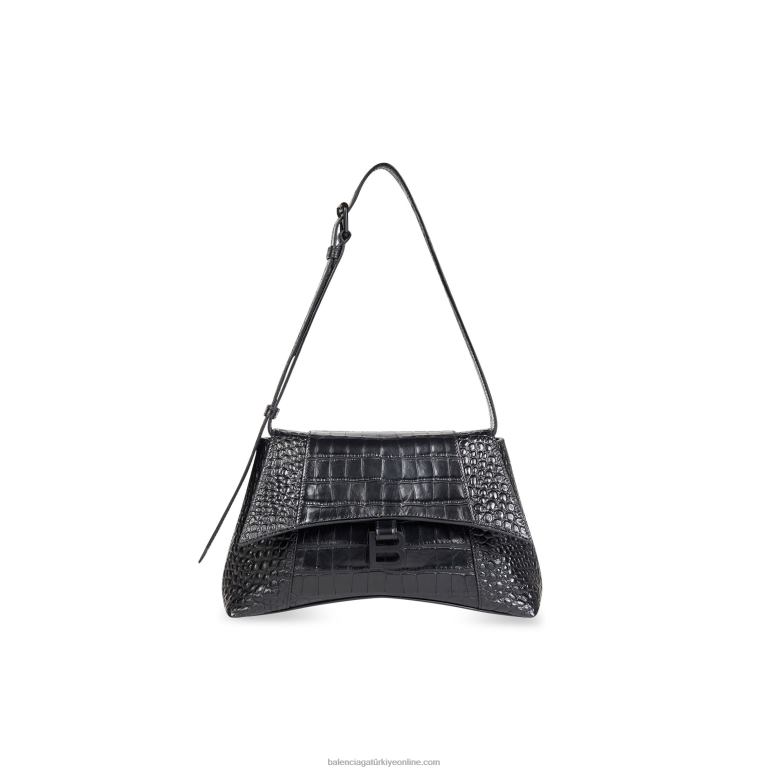 siyah DBJ0F526 kadın şehir merkezinde küçük omuz çantası Balenciaga