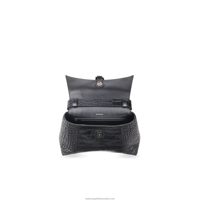 siyah DBJ0F526 kadın şehir merkezinde küçük omuz çantası Balenciaga