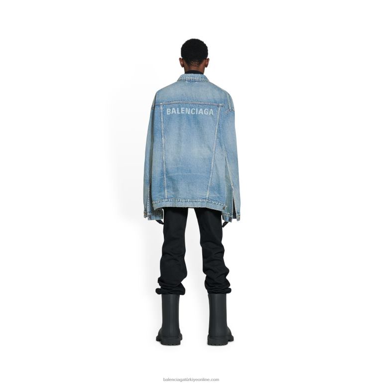 asit mavisi DBJ0F1101 kadın büyük boy ceket Balenciaga