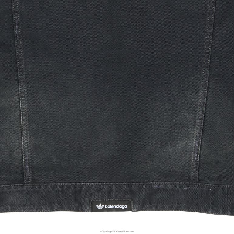 siyah DBJ0F1087 kadın adidas büyük boy ceket Balenciaga