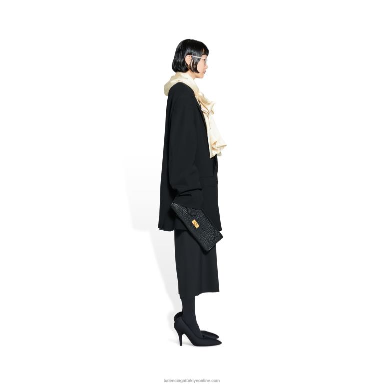 siyah DBJ0F95 kadın büyük boy ceket Balenciaga