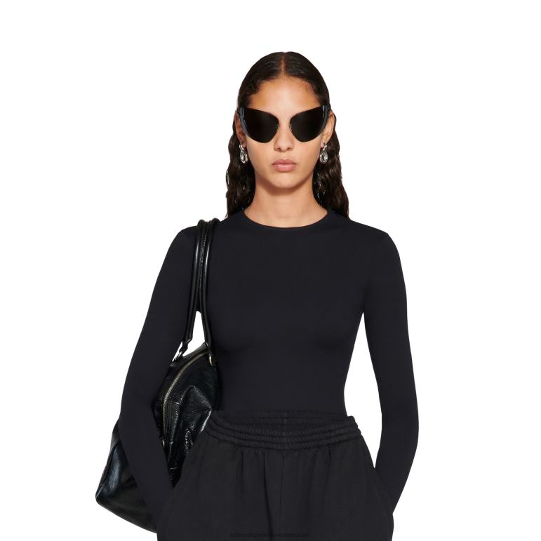 asit yeşili/siyah DBJ0F76 döngü dışında kadın top Balenciaga