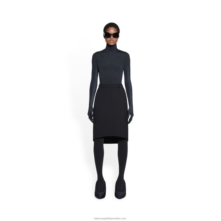 Mavi gökyüzü DBJ0F70 kadın kum saati kalem etek Balenciaga