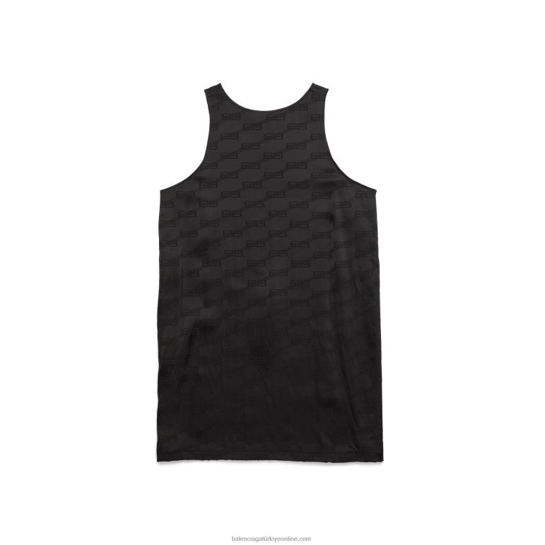 flu portakal DBJ0F34 kadın bb tuğrası kolsuz bluz elbise Balenciaga