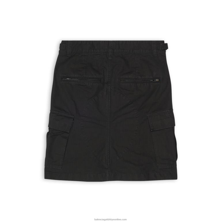 fuşya/siyah DBJ0F64 kadın mini kargo etek Balenciaga