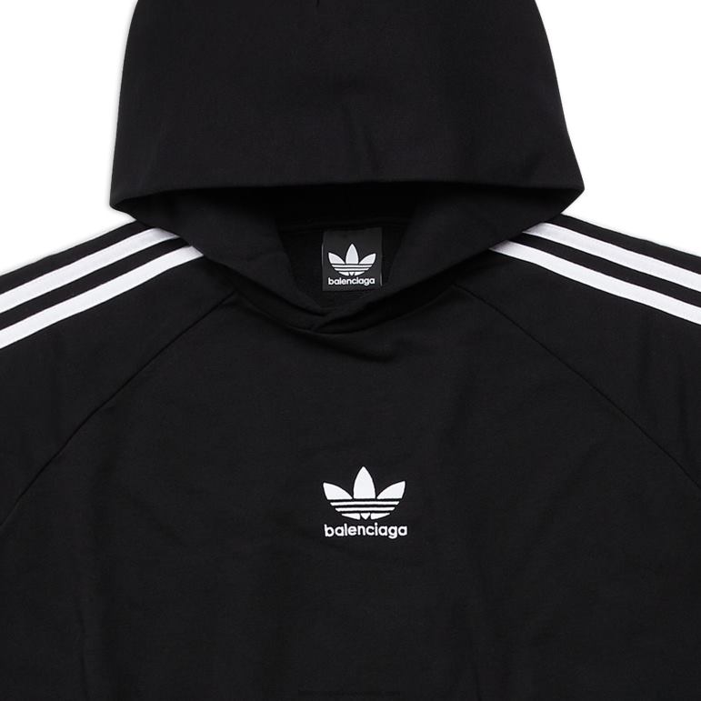 siyah DBJ0F1094 kadın adidas kapşonlu geniş kesim Balenciaga