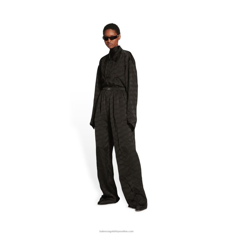 kırmızı DBJ0F8 kadın bb monogram pijama pantolon Balenciaga