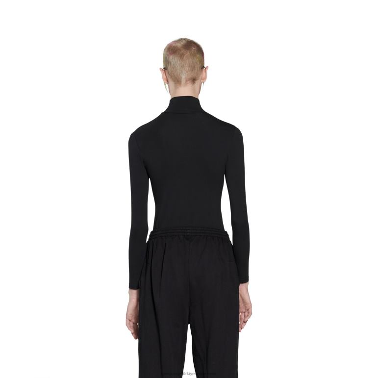 siyah DBJ0F1131 kadın ayna kırpılmış eşofman altı Balenciaga