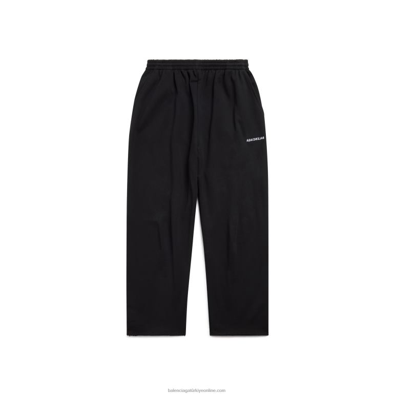 siyah DBJ0F1131 kadın ayna kırpılmış eşofman altı Balenciaga