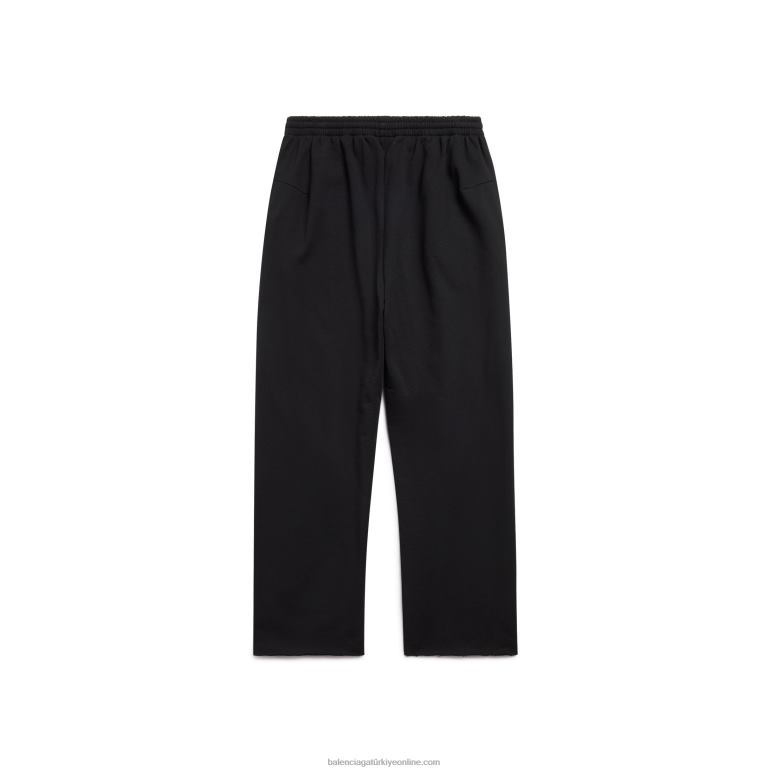 siyah DBJ0F1131 kadın ayna kırpılmış eşofman altı Balenciaga