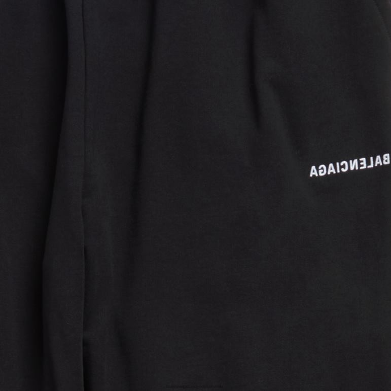 siyah DBJ0F1131 kadın ayna kırpılmış eşofman altı Balenciaga