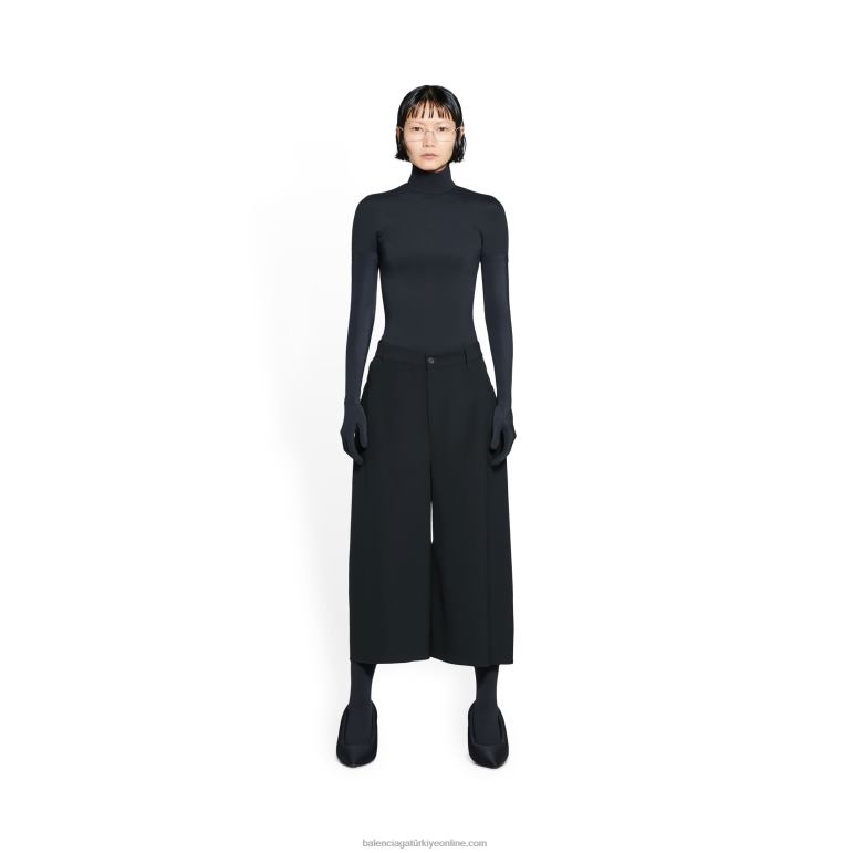 siyah DBJ0F98 kadın gevşek şort Balenciaga