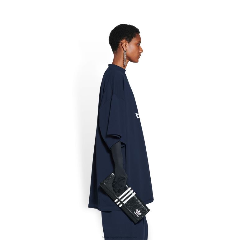 lacivert DBJ0F939 kadın adidas t-shirt büyük beden Balenciaga