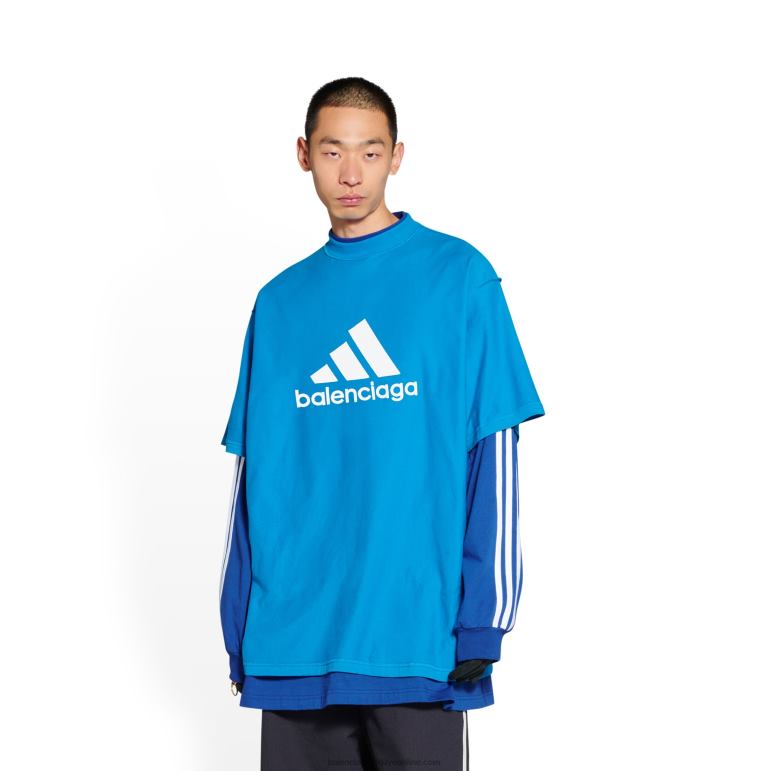 mavi DBJ0F1076 kadın adidas t-shirt büyük beden Balenciaga