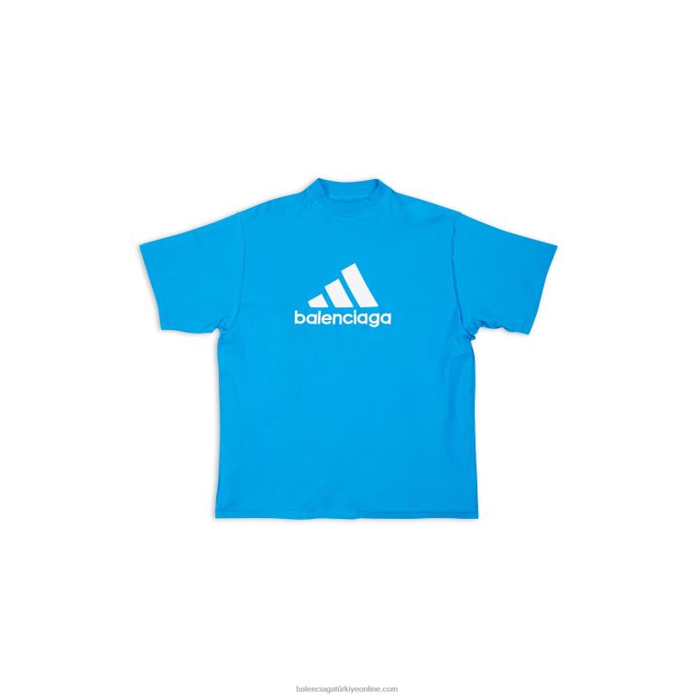 mavi DBJ0F1076 kadın adidas t-shirt büyük beden Balenciaga