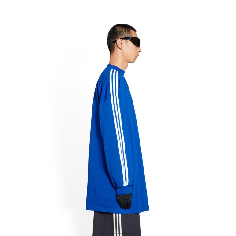 mavi DBJ0F929 kadın adidas uzun kollu t-shirt büyük beden Balenciaga