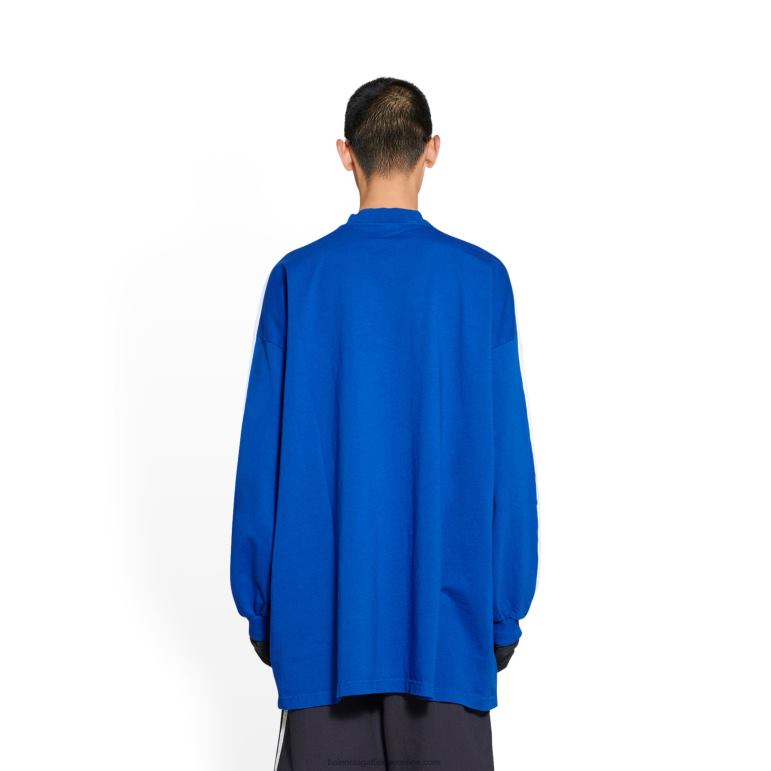 mavi DBJ0F929 kadın adidas uzun kollu t-shirt büyük beden Balenciaga