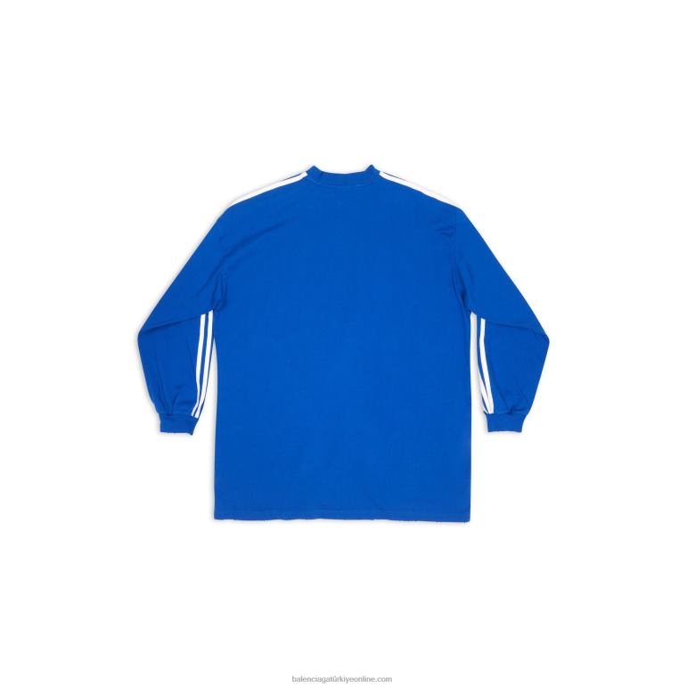 mavi DBJ0F929 kadın adidas uzun kollu t-shirt büyük beden Balenciaga