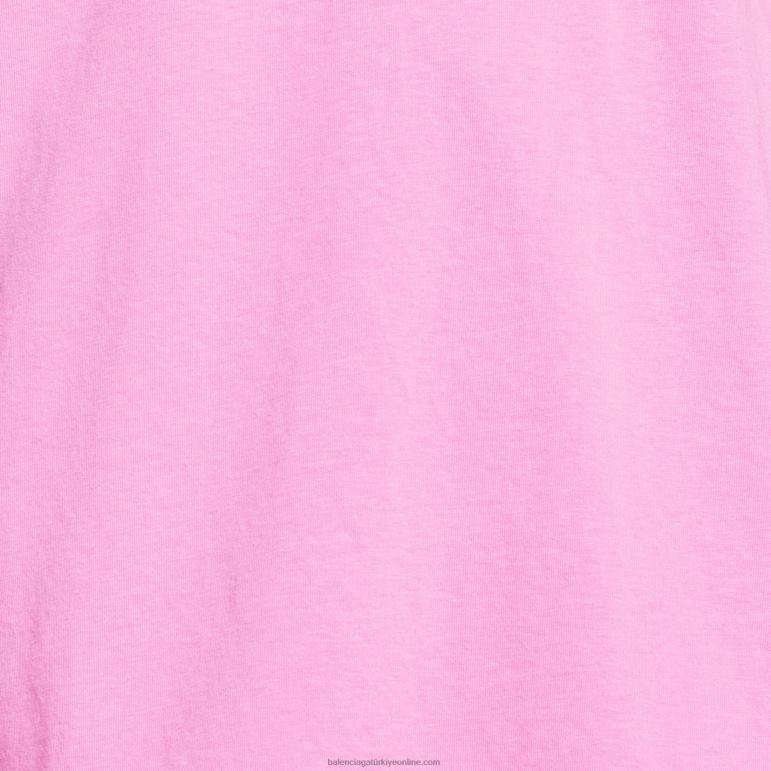 pembe DBJ0F955 kadın kapaklar t-shirt boxy fit Balenciaga