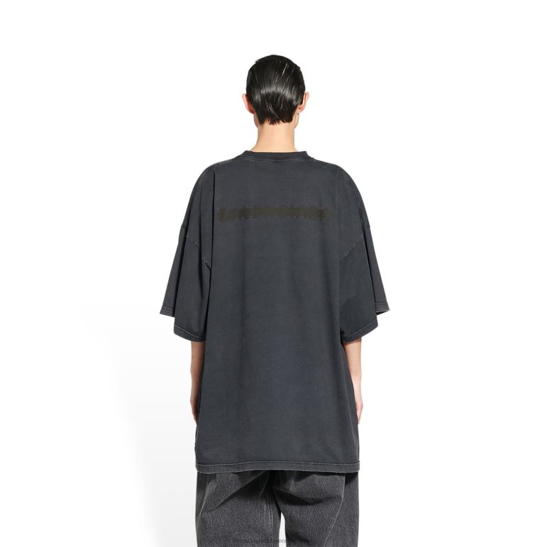 siyah DBJ0F1016 kadın Strike 1917 tişörtü büyük beden Balenciaga