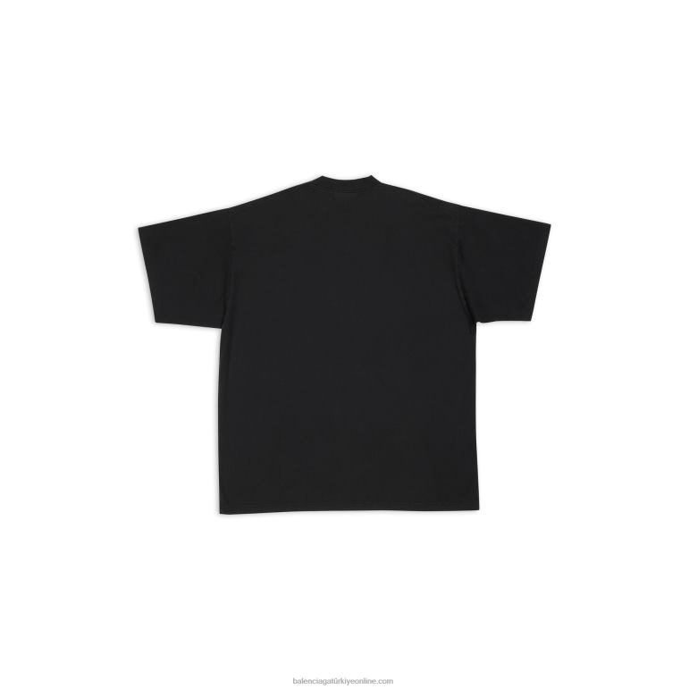 siyah DBJ0F935 kadın adidas t-shirt büyük beden Balenciaga