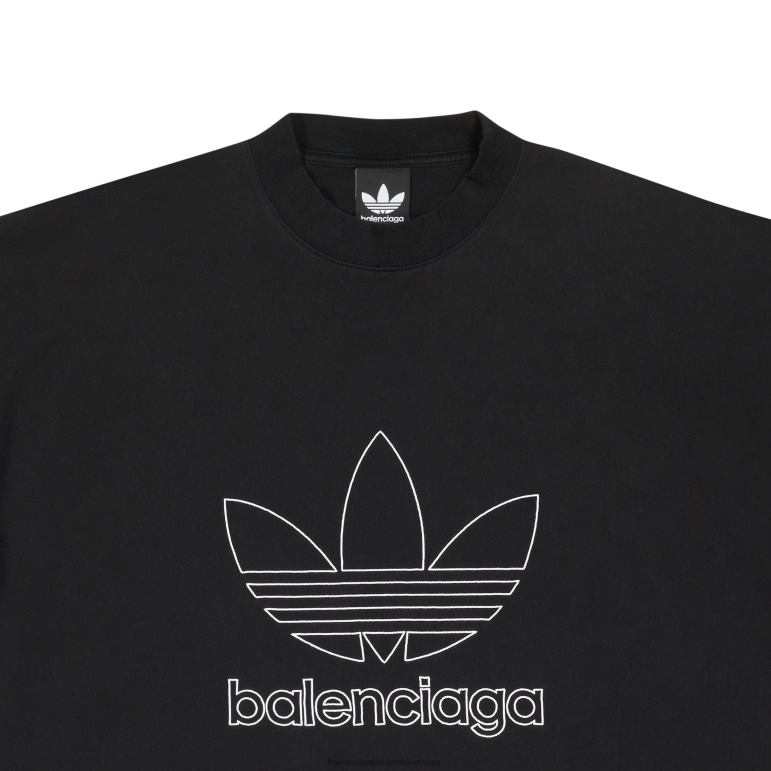 siyah DBJ0F935 kadın adidas t-shirt büyük beden Balenciaga