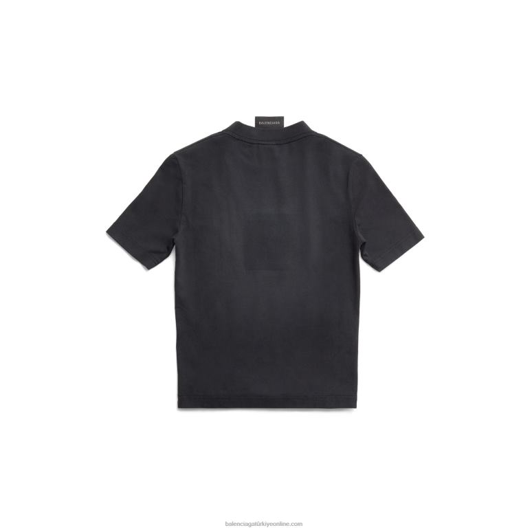 yeşil DBJ0F41 kadın paris by day dar tişört küçük kesim Balenciaga