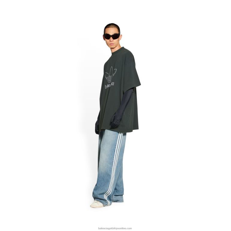 yeşil DBJ0F934 kadın adidas t-shirt büyük beden Balenciaga