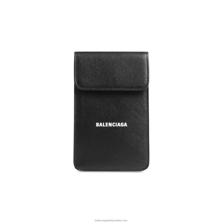 siyah beyaz DBJ0F1468 nakit telefon ve kart sahibi Balenciaga